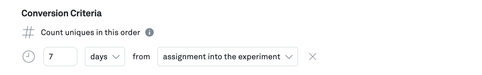 Funnel metric time frame