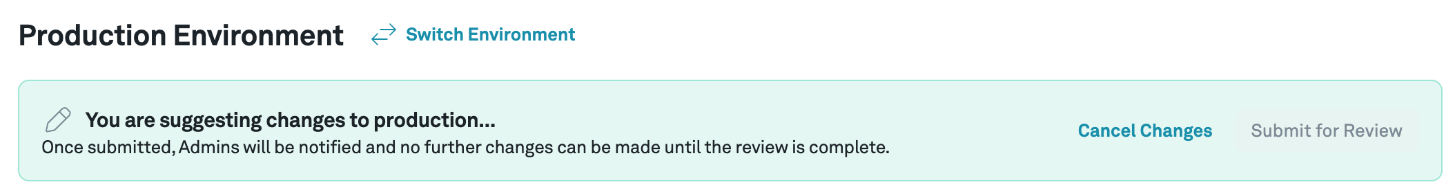 Submit for review banner