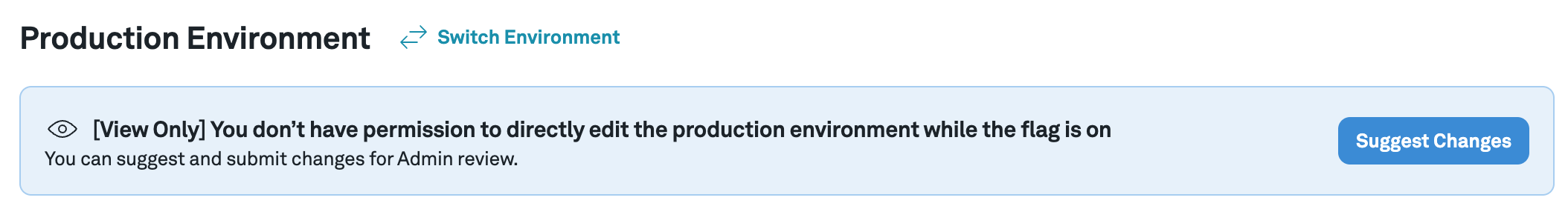 Suggest changes banner