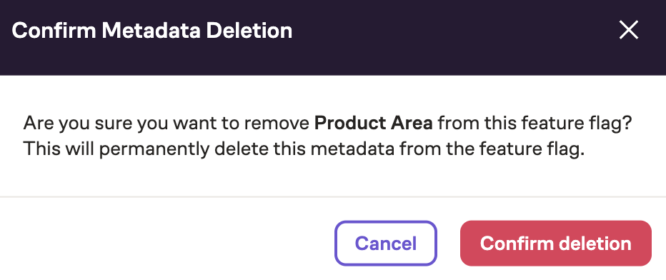 Metadata Feature Flag Deletion